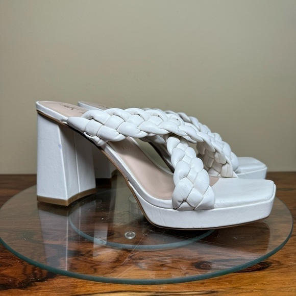 Anne Klein Aiden Bubble Braid Heel In Bone Size 9.5 - Picture 5 of 16